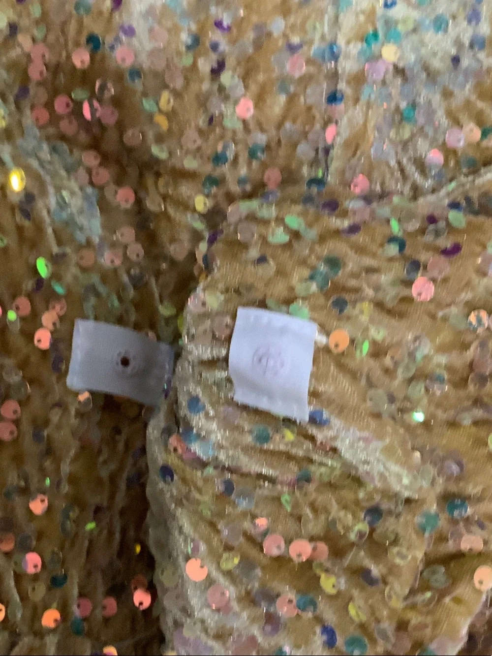 Mia Belle Girls Sparkley Gold Sequin Girls' Padgeant Dress
